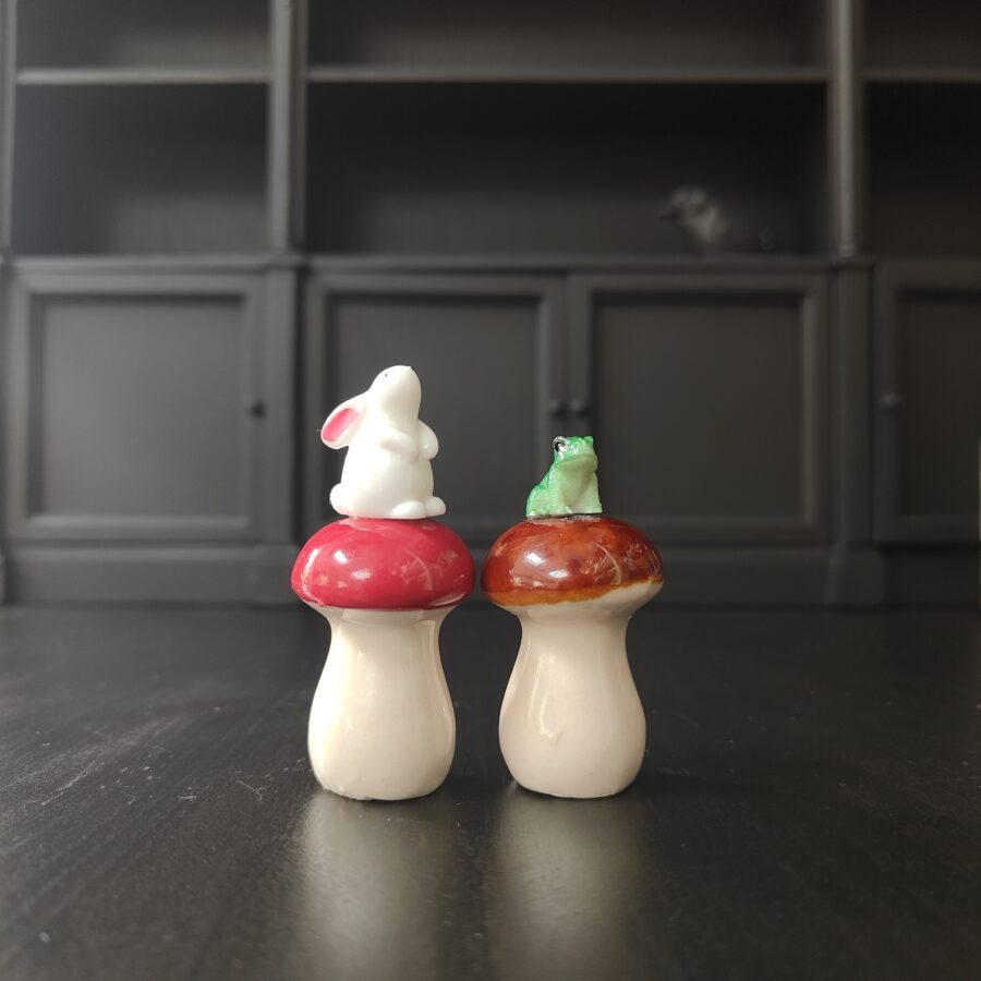 Frog, Rabbit, Mushroom