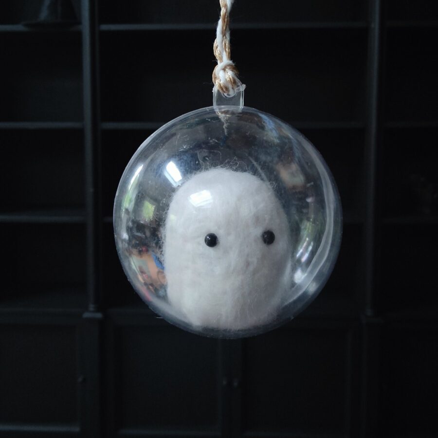 Hand Felted Ghost Globe