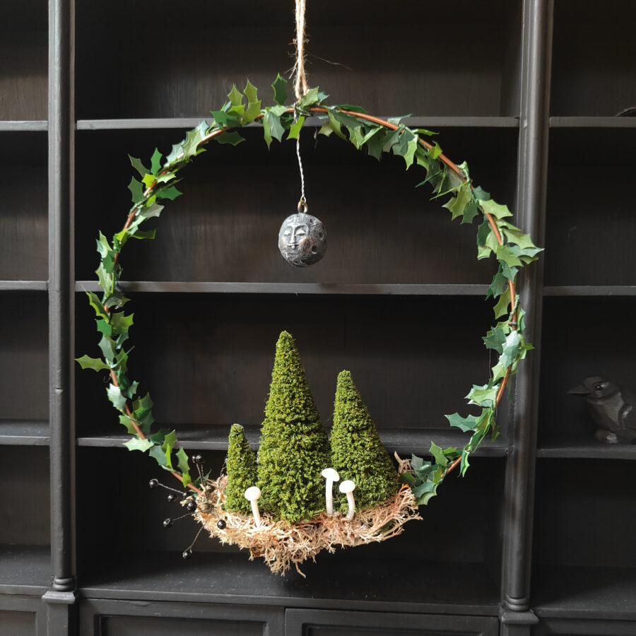 Hoop Wreath With Moon